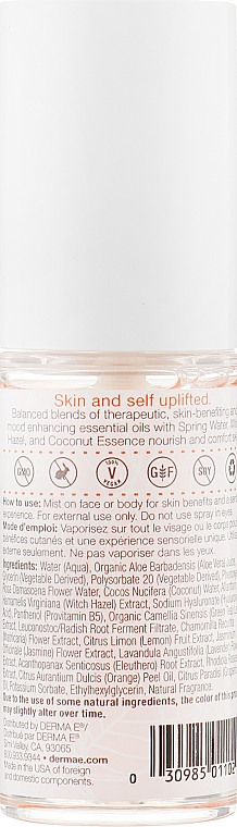 Спрей для обличчя з екстрактом елеутерококу і золотого кореня - Derma E Mood Enhancing Uplift Skin Beneficial Mist — фото N2