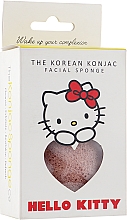 Спонж - The Konjac Sponge Company Facial Sponge and Hook Hello Kitty Pink Clay — фото N2