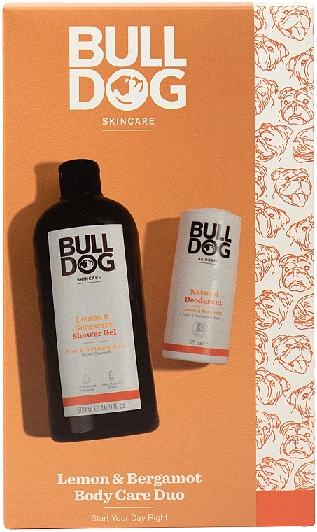 Набор - Bulldog Skincare Lemon & Bergamot Body Care Duo (sh/gel/500ml + deo/75ml) — фото N1