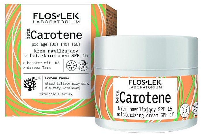 Дневной крем с бета-каротином SPF15 - Floslek Beta Carotene Cream — фото N1