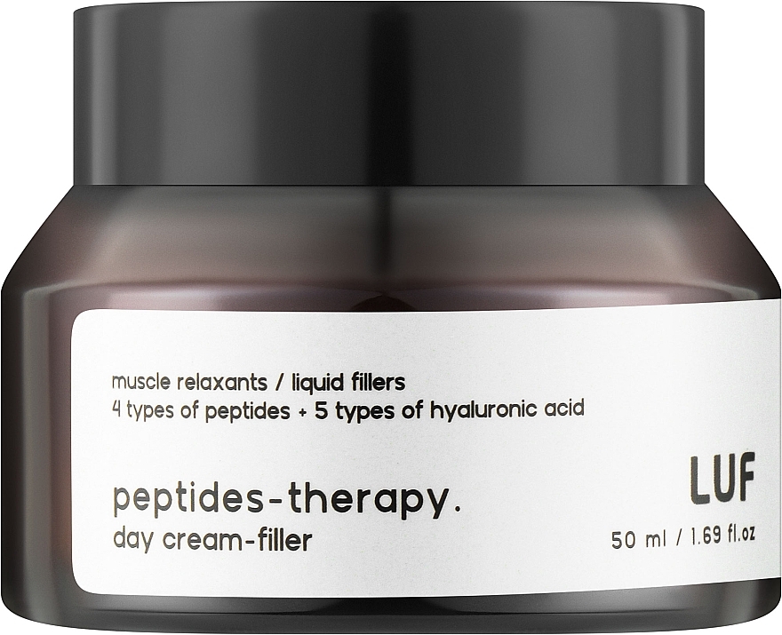 Дневной антивозрастной крем-филлер с пептидным комплексом и сферами гиалуроновой кислоты - Luff Peptides-Therapy Day Cream-Filler