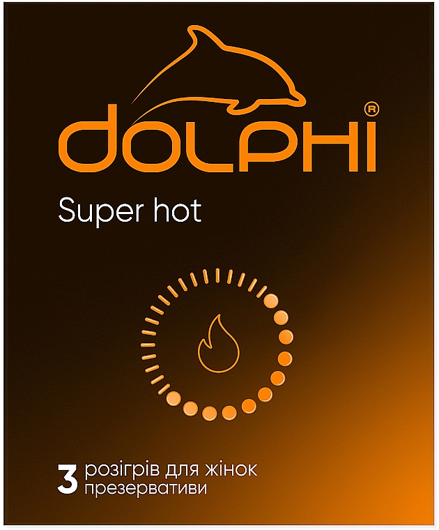 Презервативы с точками и ребрами, смазывающим и согревающим эффектом - Dolphi Super Hot — фото N1