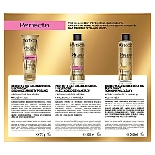 Набор - Perfecta 24k Gold & Rose Oil (ton/20ml + milk/200ml+peel/75g) — фото N2