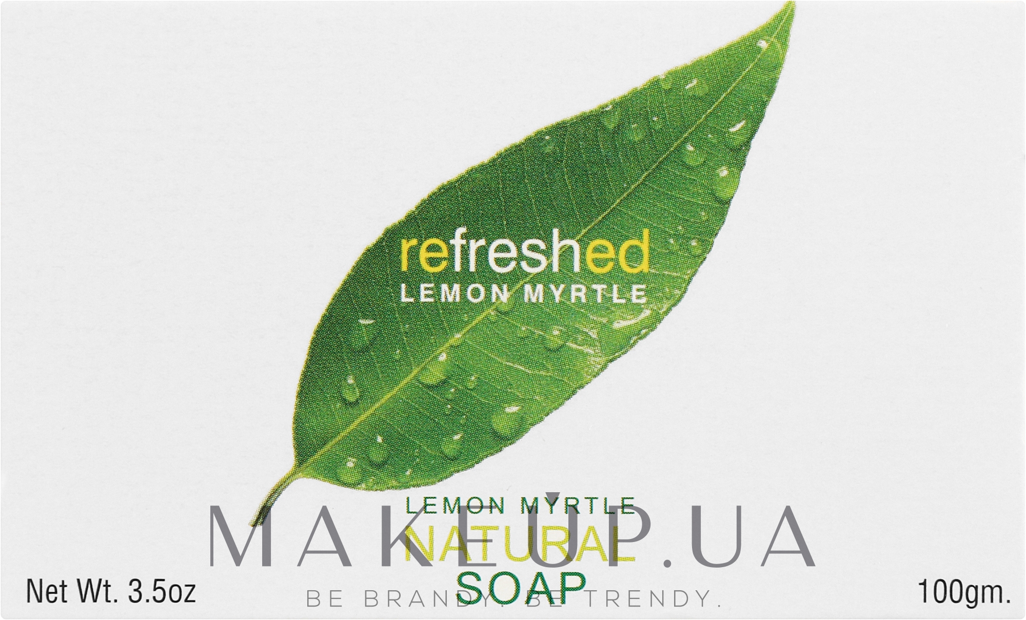 Мило на рослинній основі натуральне освіжальне з олією лимонного мирта - Tea Tree Therapy Natural Soap — фото 100g