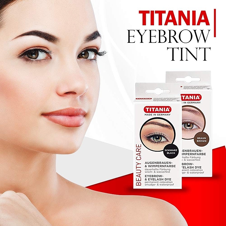 Косметичний набір для підфарбовування брів і вій - Titania Eyebrow & Eyelash Dye — фото N2
