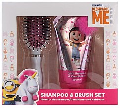 Духи, Парфюмерия, косметика Набор для девочек - Corsair Despicable Me Minions Unicorns (shmp/con/150ml + h/brush)