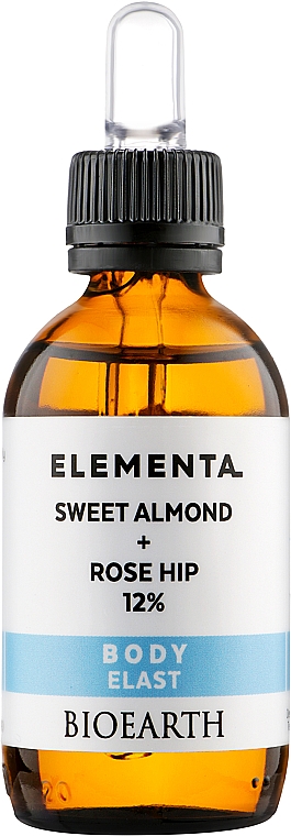 Сыворотка для эластичности кожи "Сладкий миндаль и шиповник 12%" - Bioearth Elementa Sweet Almond Rose Hip 12% — фото N1
