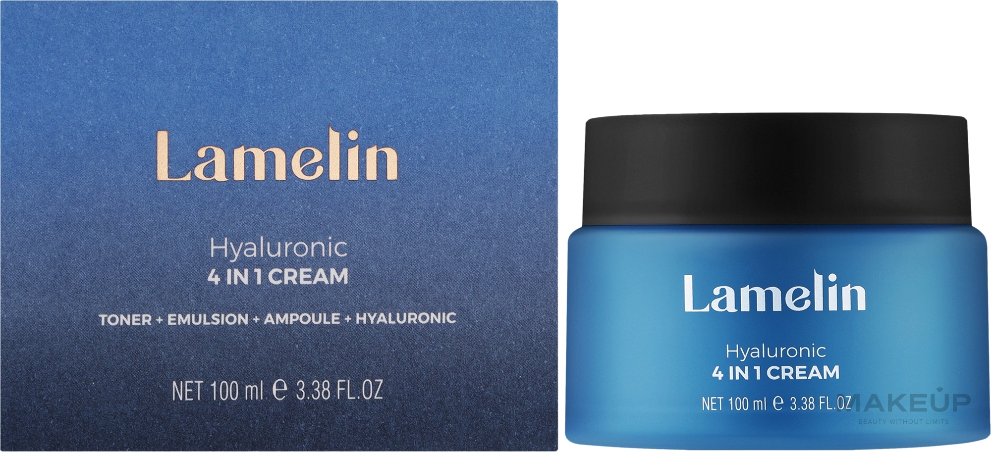 Зволожувальний крем для обличчя з гіалуроновою кислотою - Lamelin Hyaluronic 4 in 1 Cream — фото 100ml
