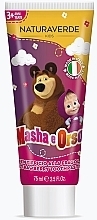 Парфумерія, косметика Зубна паста "Маша та Ведмідь" - Naturaverde Kids Masha and The Bear Strawberry Toothpaste
