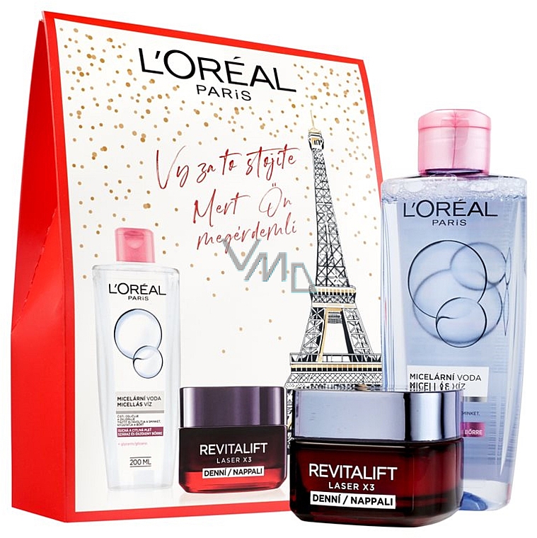 Набір - L’Oreal Paris Revitalift Laser Box (micell/water/200ml + cr/50ml) — фото N1