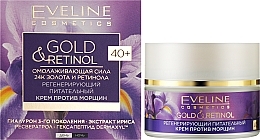 Живильний регенерувальний крем проти зморщок - Eveline Cosmetics Gold And Retinol 40 + — фото N2