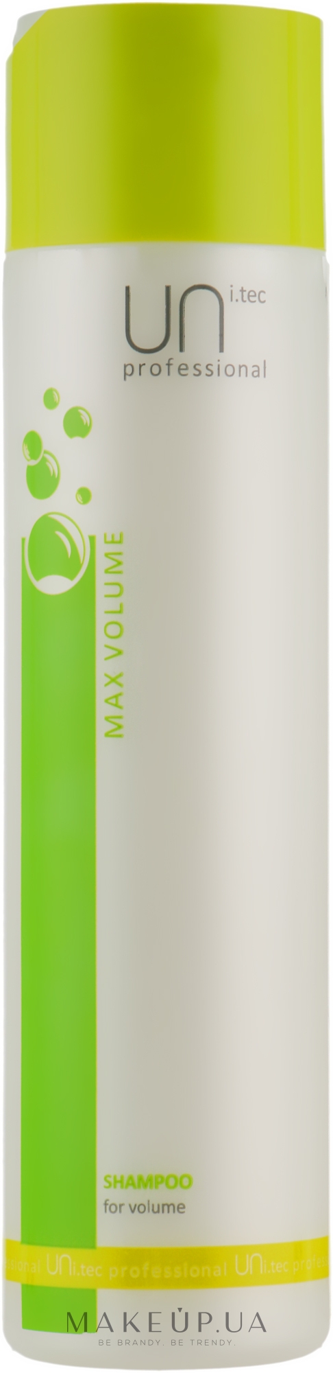 Шампунь для об'єму волосся - UNi.tec Professional Max Volume Shampoo — фото 250ml
