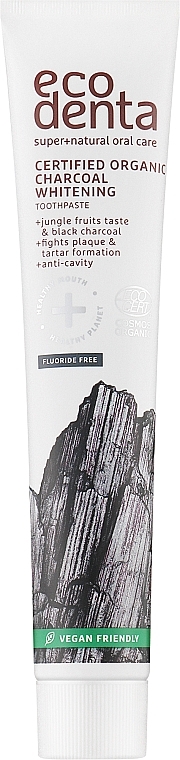 Органическая черная отбеливающая зубная паста - Ecodenta Certified Cosmos Organic Black Whitening Toothpaste