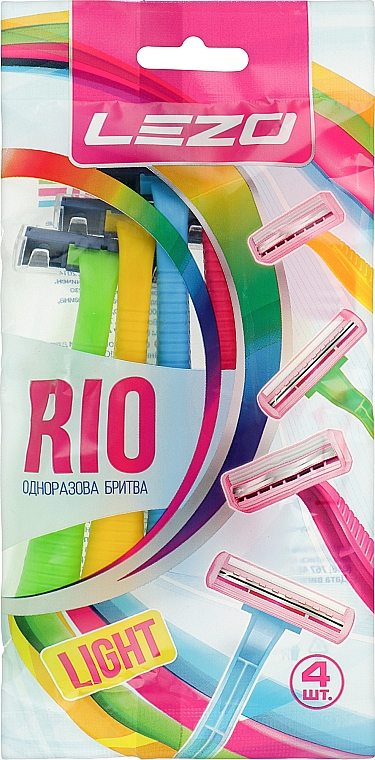 Одноразовий станок для гоління "Ріо", 4 шт. - Lezo Rio — фото N1