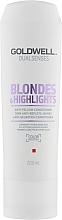 Кондиціонер проти жовтизни для освітленого волосся - Goldwell Dualsenses Blondes&Highlights Anti-Yellow Conditioner — фото N2
