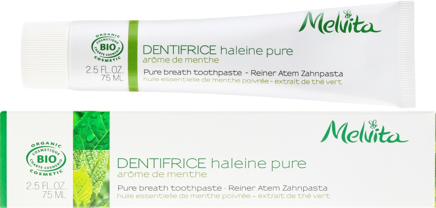 Зубная паста - Melvita Dentifrice Pure Breath Toothpaste — фото N1