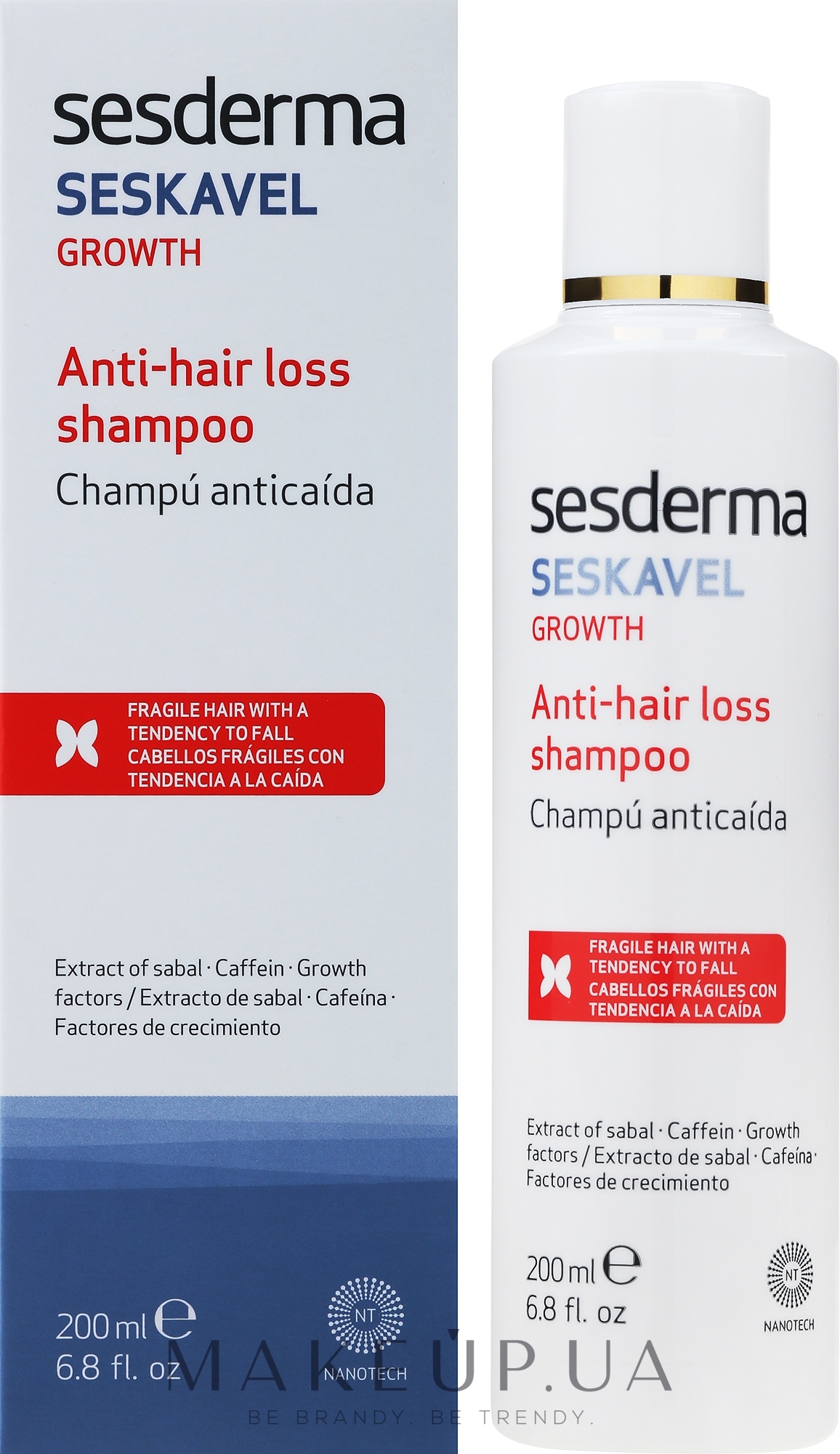 Шампунь против выпадения волос - SesDerma Laboratories Seskavel Anti-Hair Loss Shampoo — фото 200ml