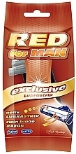 Одноразовый бритвенный станок для мужчин, 5 шт - Mattes Red For Man Exclusive — фото N1