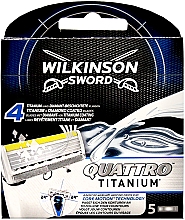 Духи, Парфюмерия, косметика Сменные кассеты для бритвы, 5 шт. - Wilkinson Sword Quattro Titanium Core Motion Blades