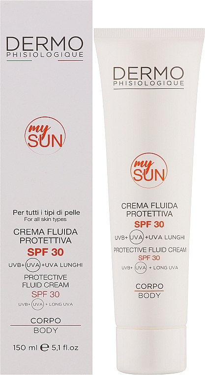 Захисний флюїдний крем для обличя та тіла SPF 30+ - Dermophisiologique My Sun Protective Fluid Cream SPF30+ — фото N2