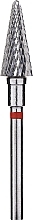 Твердосплавна фреза "Конус", червона, діаметр 6 мм/робоча частина 14 мм - Staleks Pro FT71R060/14 — фото N1