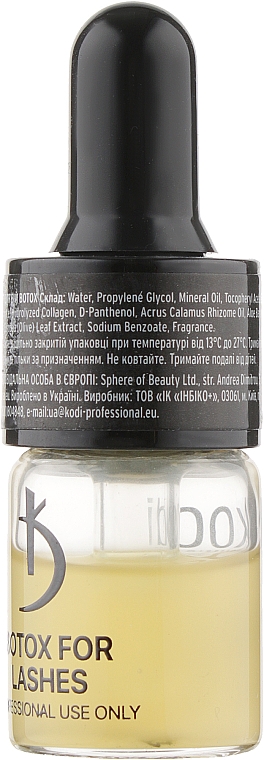 Живильна сироватка для вій "Ботокс" - Kodi Professional Botox For Lashes — фото N2