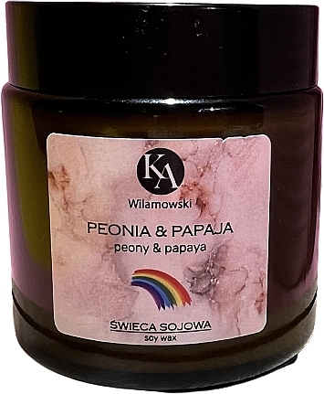 Ароматическая соевая свеча "Пион и папайя" - KaWilamowski Peony & Papaya — фото N1