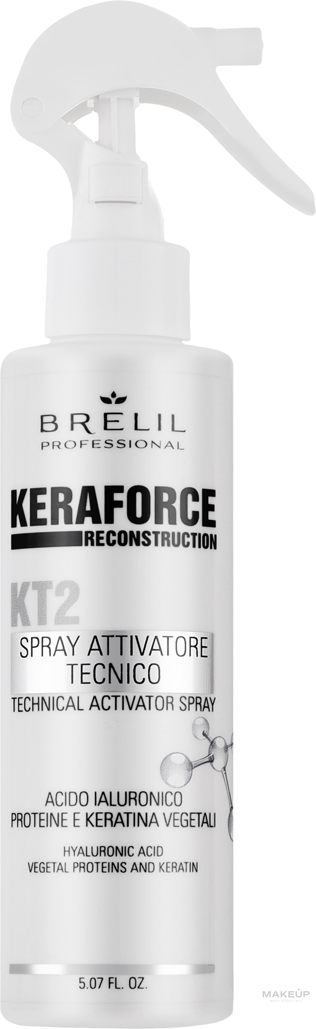 Активирующий спрей для волос - Brelil Keraforce KT2 Technical Activator Spray — фото 150ml