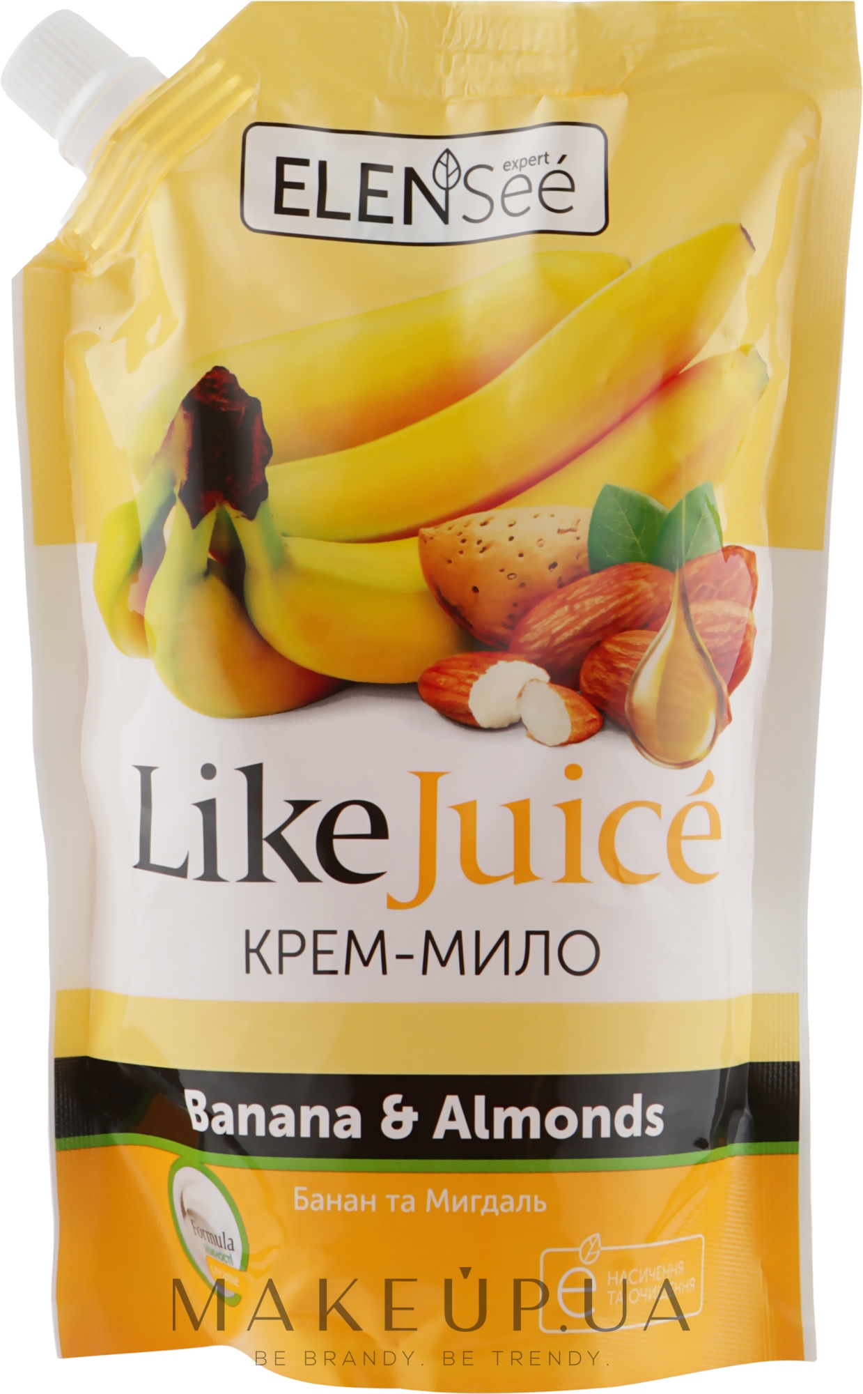 Крем-мило "Банан і мигдаль" - ElenSee Like Juice (дой-пак) — фото 450ml