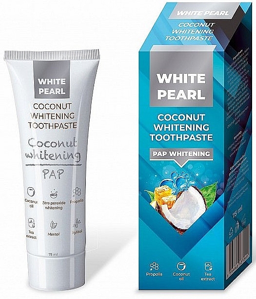 Отбеливающая зубная паста с кокосом - VitalCare White Pearl PAP Coconut Whitening Toothpaste — фото N2
