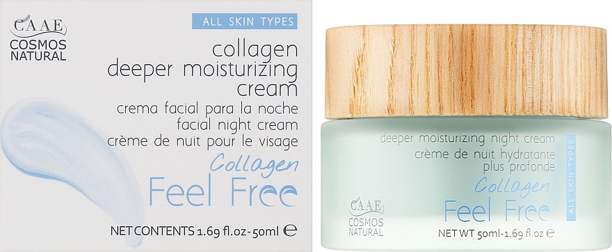 УЦЕНКА Ночной крем для лица с коллагеном - Feel Free Collagen Deeper Moisturizing Night Cream * — фото N2