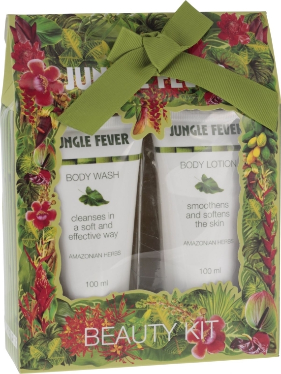 Подарочный набор - Mades Cosmetics Jungle Fever Beauty Kit (sh/gel/100ml + b/lot/100ml)