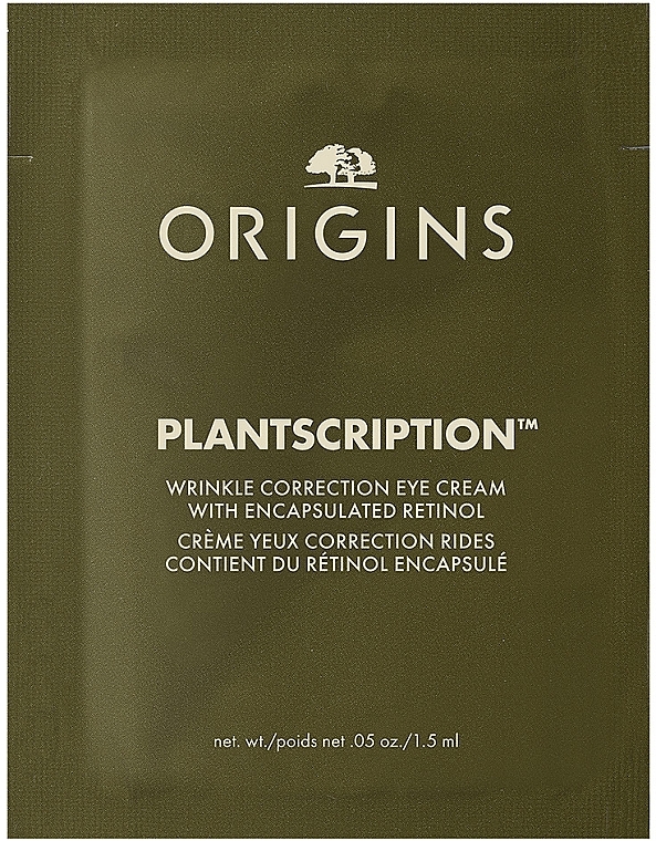 ПОДАРОК! Антивозрастной крем для кожи вокруг глаз с витамином А - Origins Plantscription Wrinkle Correction Eye Cream with Encapsulated Retinol (пробник) — фото N2