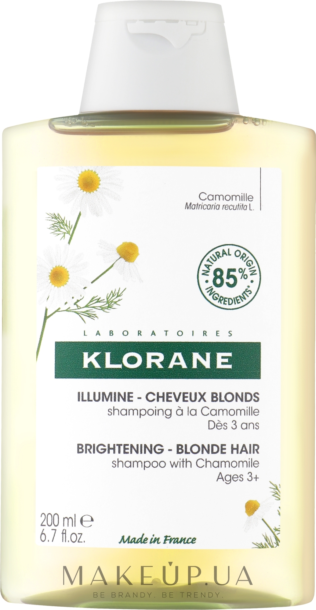 Шампунь с ромашкой для светлых волос - Klorane Shampoo with Chamomile Extract — фото 200ml