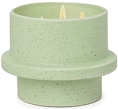 Парфумерія, косметика Ароматична свічка - Paddywax Folia Ceramic Candle Bamboo & Green Tea