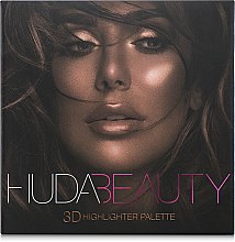 Палитра халайтеров - Huda Beauty 3D Highlighter Palette — фото N2