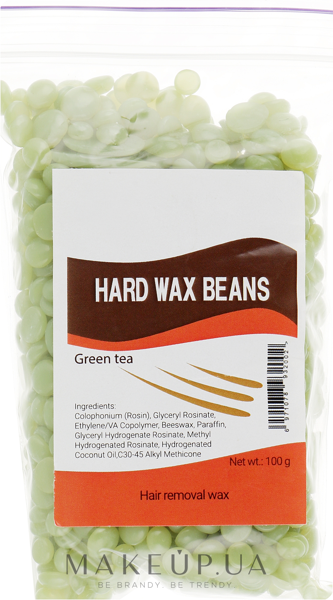 Пленочный воск в гранулах "Зеленый чай" - Hard Wax Beans — фото 100g