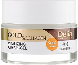 Витализирующий крем-гель для лица - Delia Gold & Collagen Vitalizing Cream-Gel — фото N2
