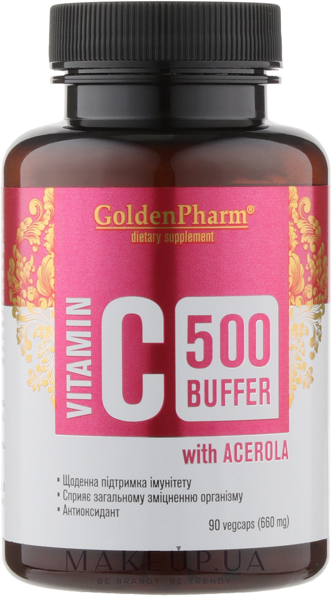 Пищевая добавка "Витамин C. Буфер с ацеролой", 660 мг - Голден-Фарм — фото 90шт
