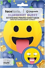 Духи, Парфюмерия, косметика Тканевая маска для лица "Joypixels Blueberry Burst" - Face Facts Printed Sheet Mask