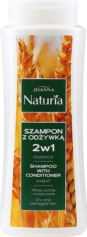 Шампунь-кондиционер с пшеницей для сухих и окрашенных волос - Joanna Naturia Shampoo With Conditioner With Wheat — фото N3
