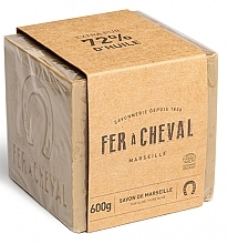 Натуральне оливкове мило, куб - Fer A Cheval Pure Olive Marseille Soap Cube — фото N3