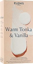 Парфумерія, косметика Дует для тіла "Ароматний мигдаль та ваніль" - Elemis Warm Tonka & Vanilla Body Duo (b/milk/300ml + b/cr/100ml)