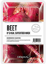 Маска з буряка для обличчя - Dermal It's Real Superfood Beat Mask — фото N1