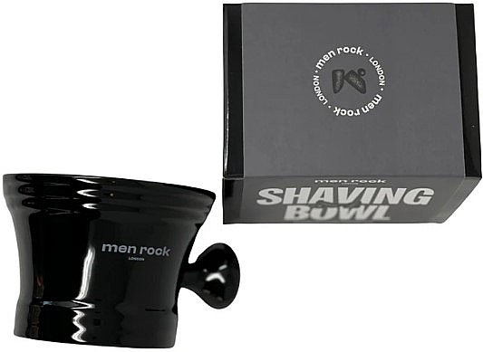 Порцелянова чаша для гоління, чорна - Men Rock Porcelain Shaving Bowl Black — фото N3