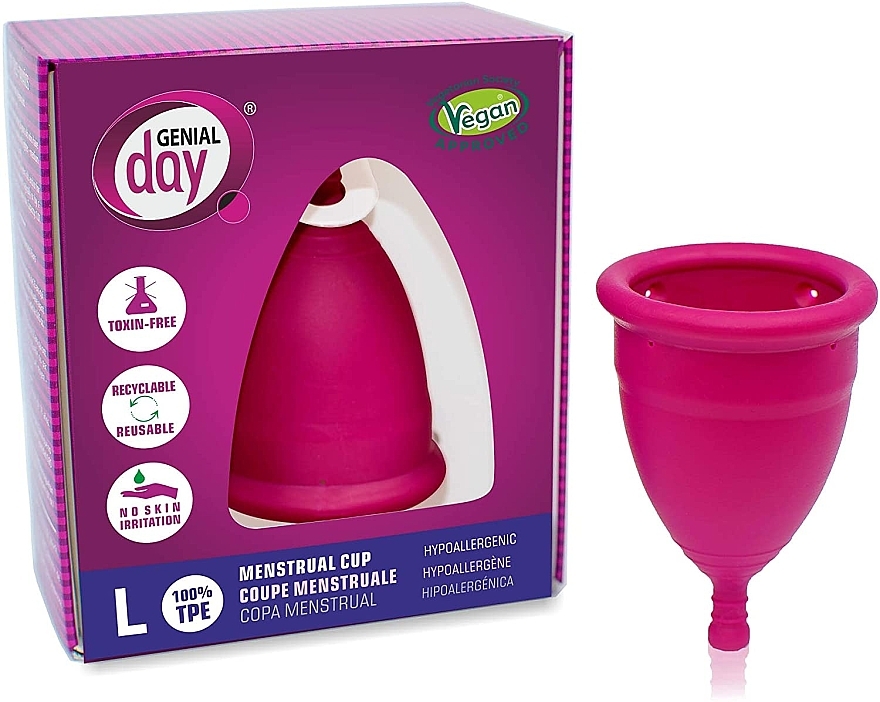 Менструальна чаша, розмір L - Genial Day Menstrual Cup Large — фото N1