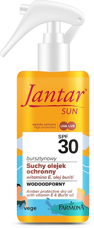 Бурштинова олія для тіла - Farmona Jantar Sun SPF 30 — фото N1
