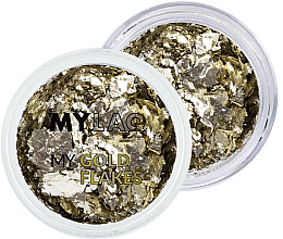 Духи, Парфюмерия, косметика Золотые хлопья для дизайна ногтей - MylaQ My Gold Flakes