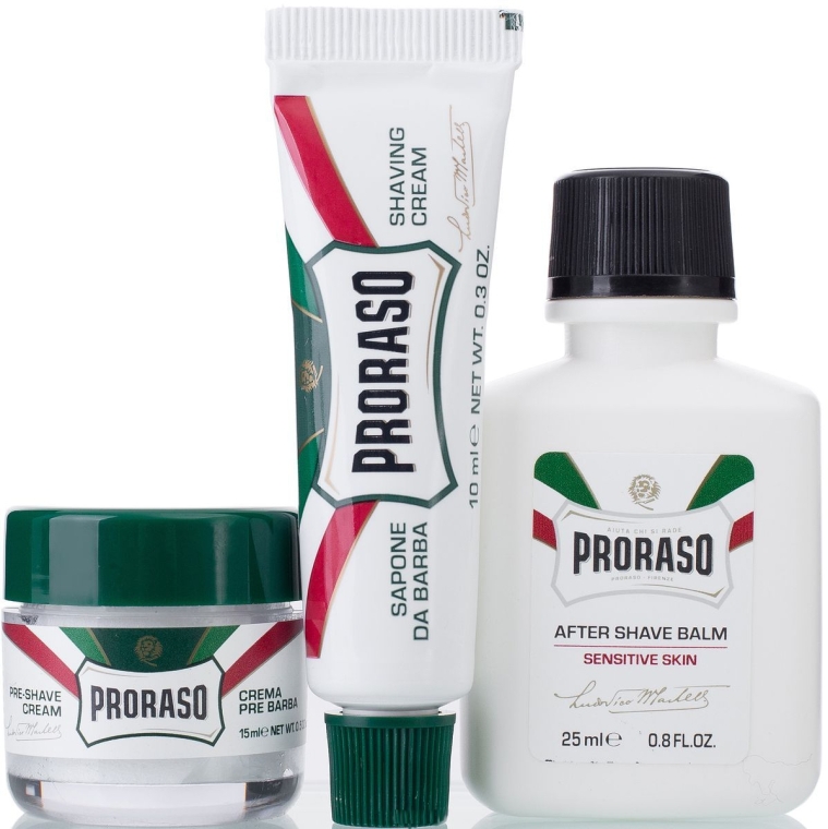 Набір - Proraso Shave Travel Kit (cr/15ml + sh/cr/15ml + ash/balm/25ml) — фото N3