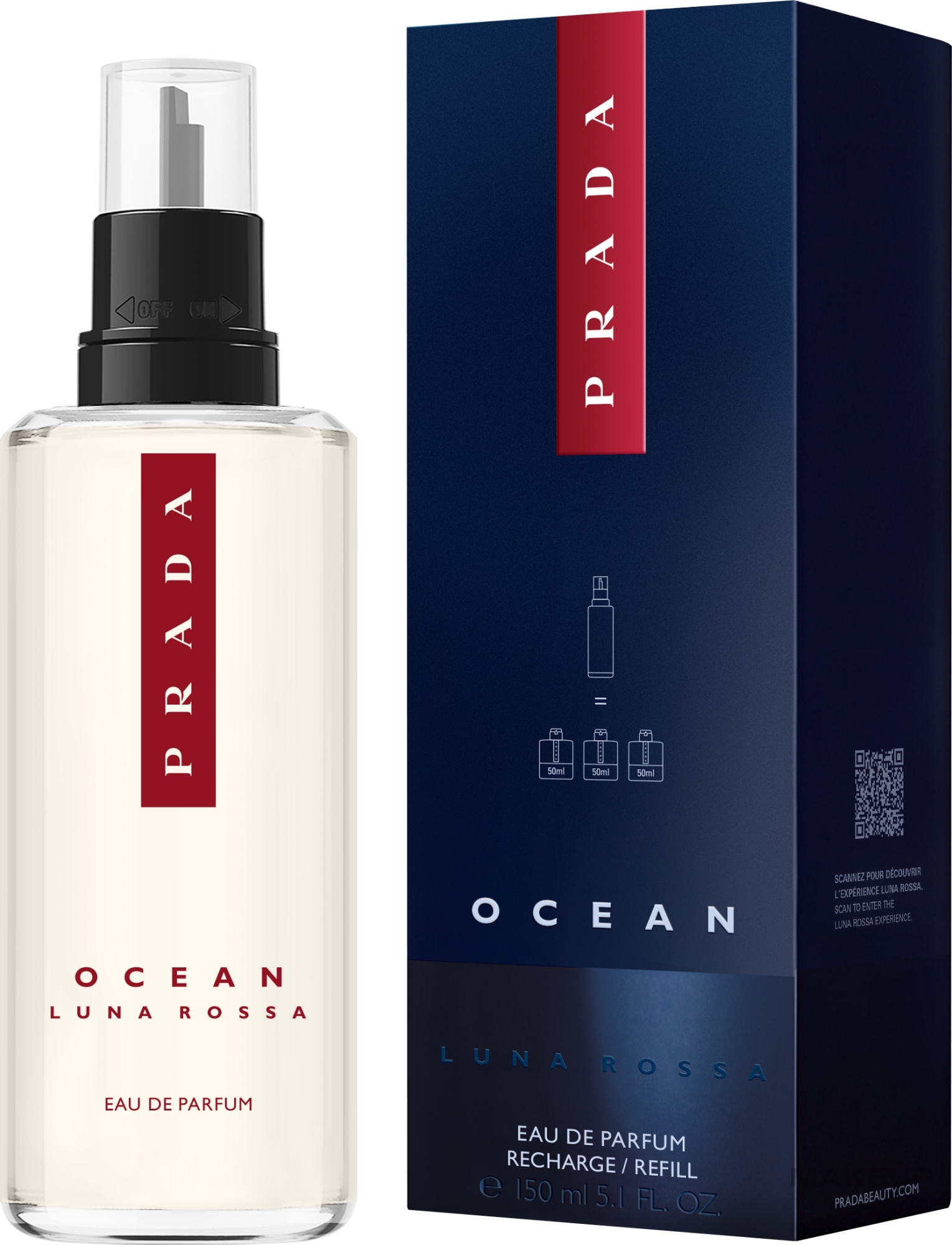 Prada Luna Rossa Ocean - Парфюмированная вода (сменный блок) — фото 150ml